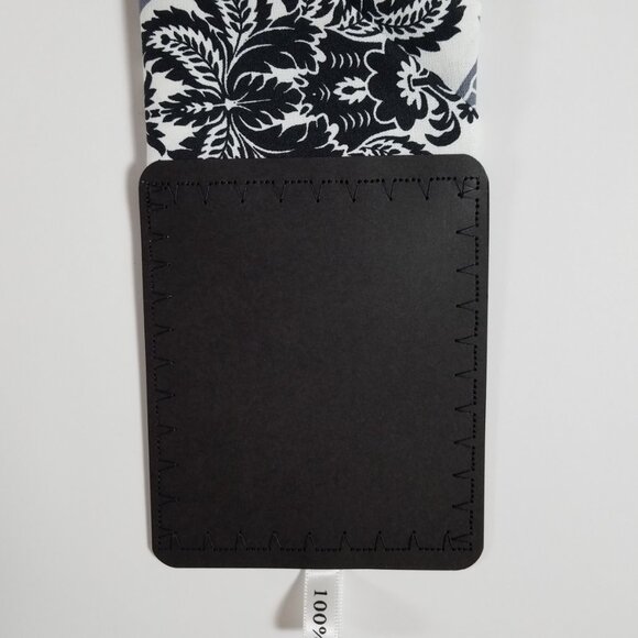 New - Black Floral Pre-Folded Pocket Square Handkerchief Insert - Picture 3 of 7